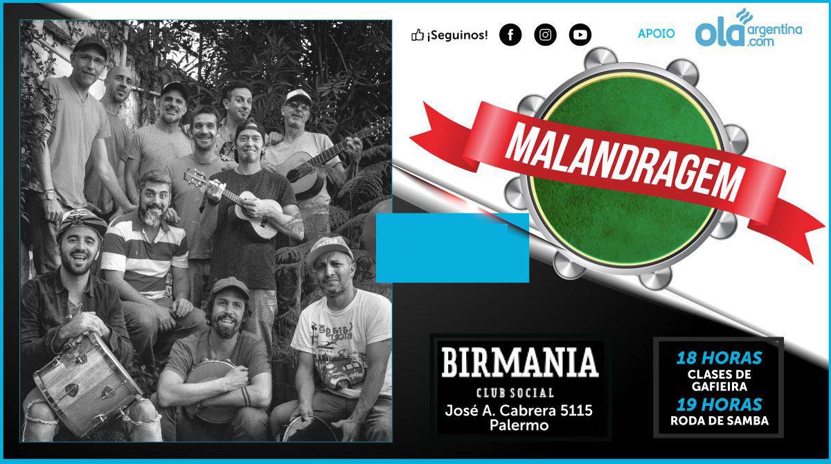 DOM 09 02: Roda de Samba con Malandragem en Palermo!
