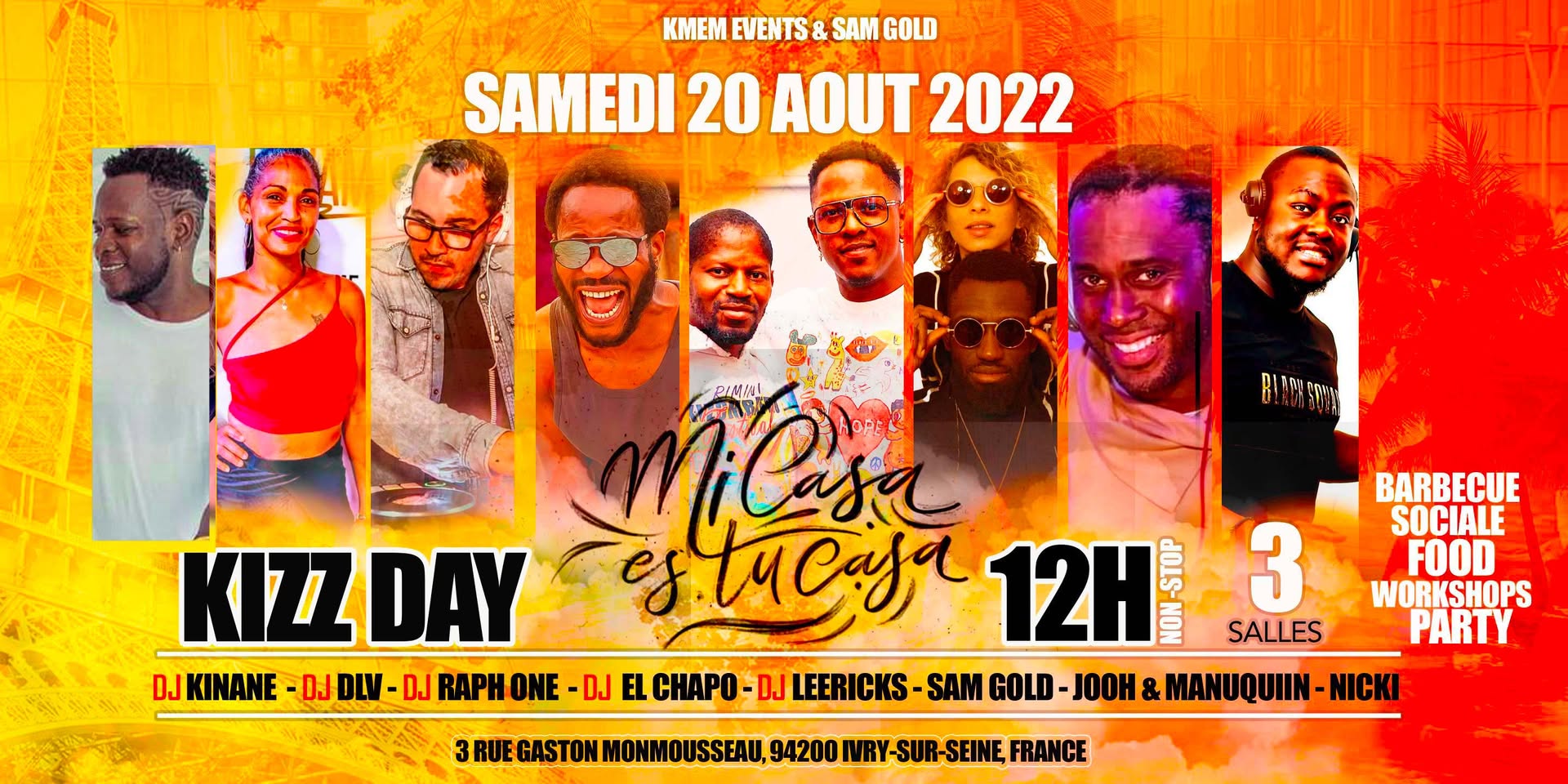KMEM EVENTS & SAM GOLD - KIZZ DAY - SAMEDI 20 AOUT 2022