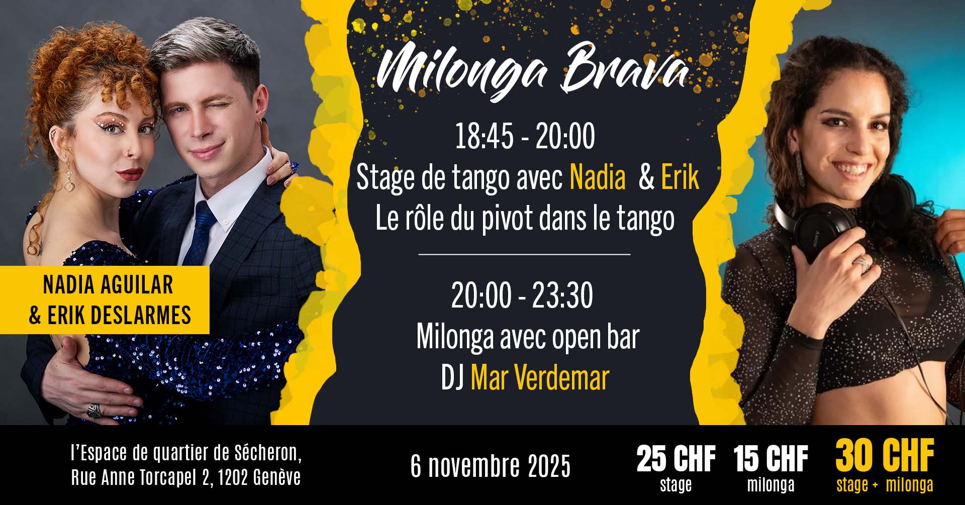 Milonga Brava avec Nadia Aguilar & Erik Deslarmes