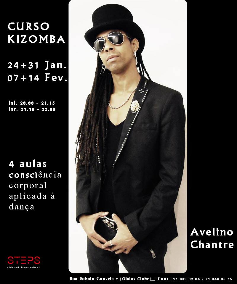 Curso Kizomba com Avelino Chantre - 24 Jan -14 Fev