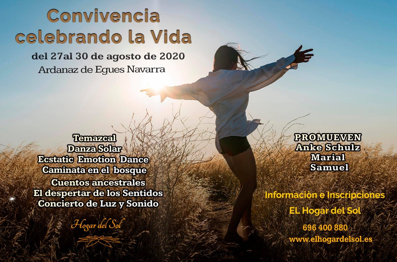 Convivencia celebrando la vida 27 de 30 agosto Navarra