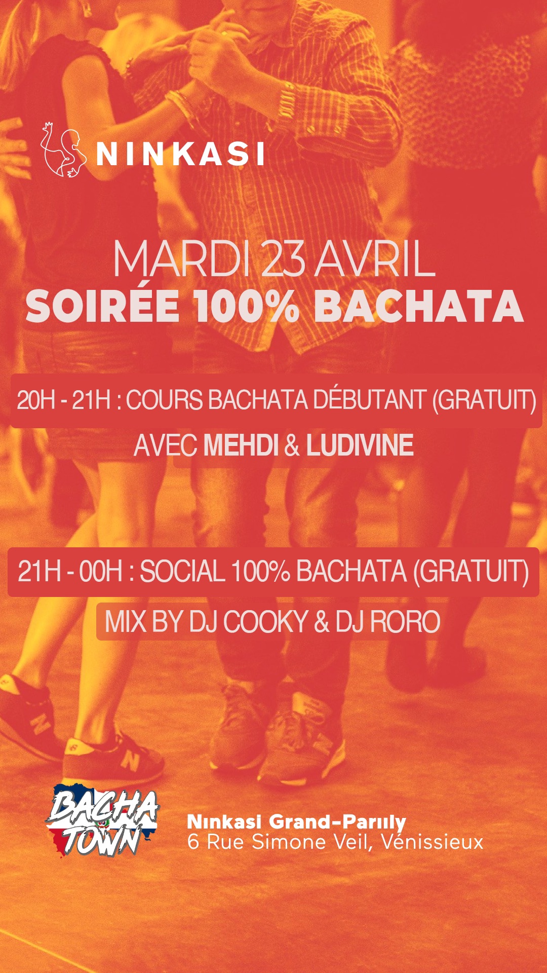 SOIRÉE BACHATA AU NINKASI GRAND PARILLY
