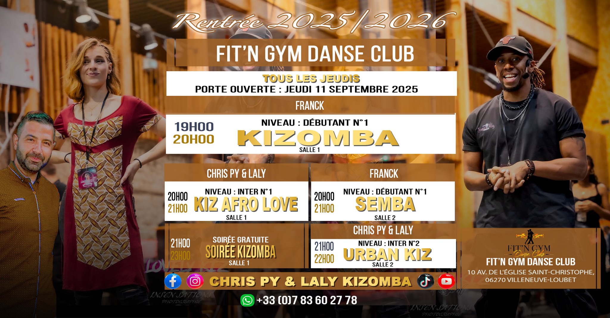 PORTES OUVERTES COURS DE KIZOMBA SEMBA URBAN KIZ FIT’N GYM