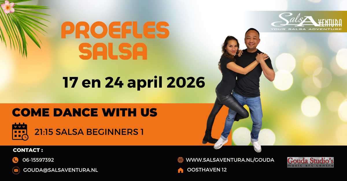 Proeflessen Salsa in Gouda 17 en 24 april 2026