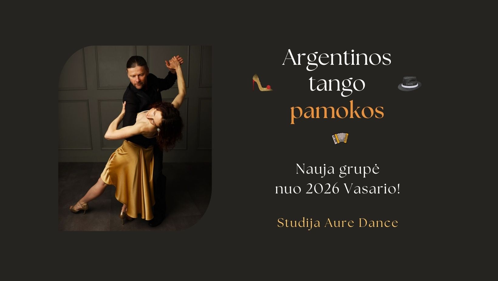 Argentinietiškas tango Pamokos pradedantiesiems Vilniuje