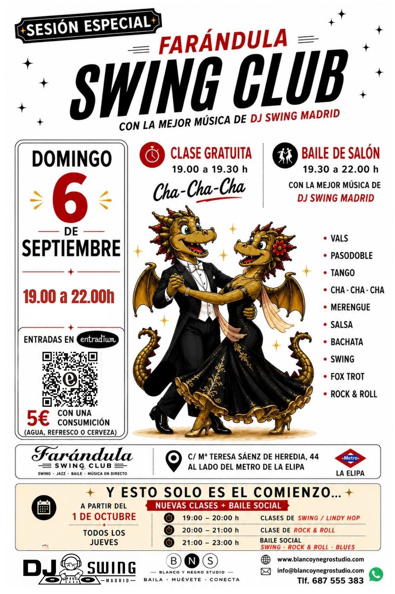 Tardeo de los Domingos en Farándula Swing Club. Especial Bailes de Salón