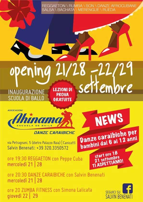 Apertura scuola di ballo Ahinama ( canicattì - portoempedocle- Racalmuto- )