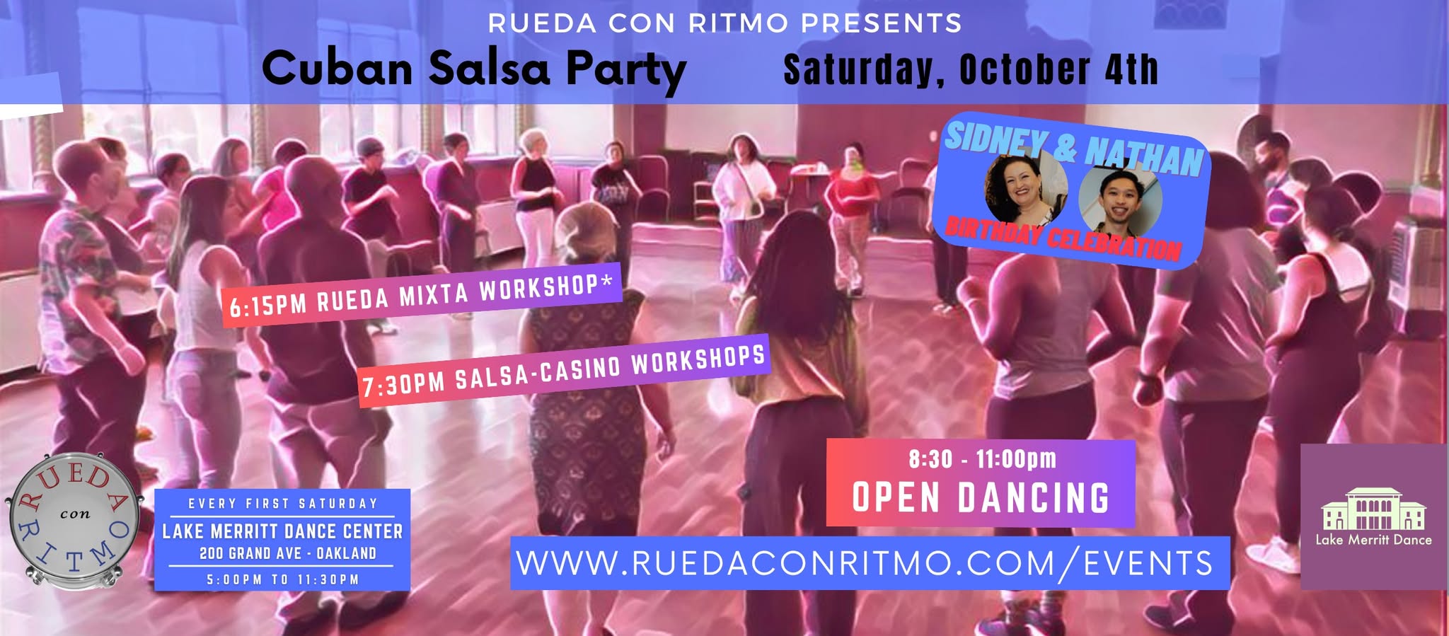 Cuban Salsa Party, Workshops, & Birthday Celebration