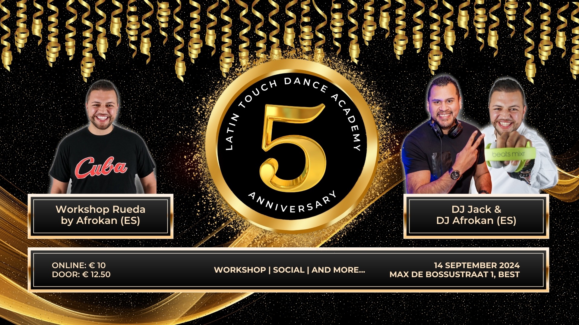 5TH ANNIVERSARY LATIN TOUCH RUEDA WORKSHOP IMPROVERS & SOCIAL WITH DJ JACK EN DJ AFROKAN