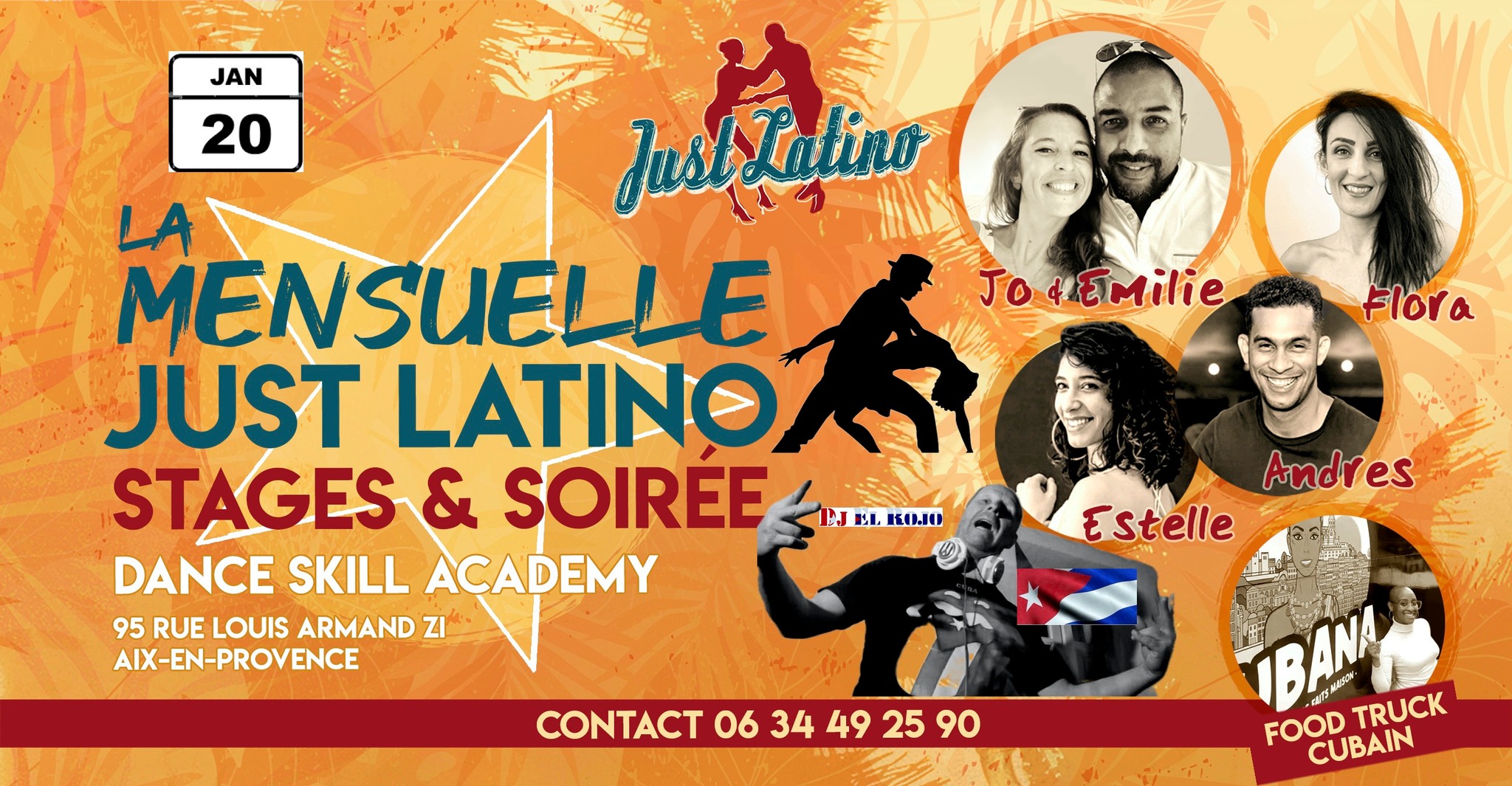 La mensuelle just latino : stages & soirée salsa bachata avec DJ JO & Fred El Rojo