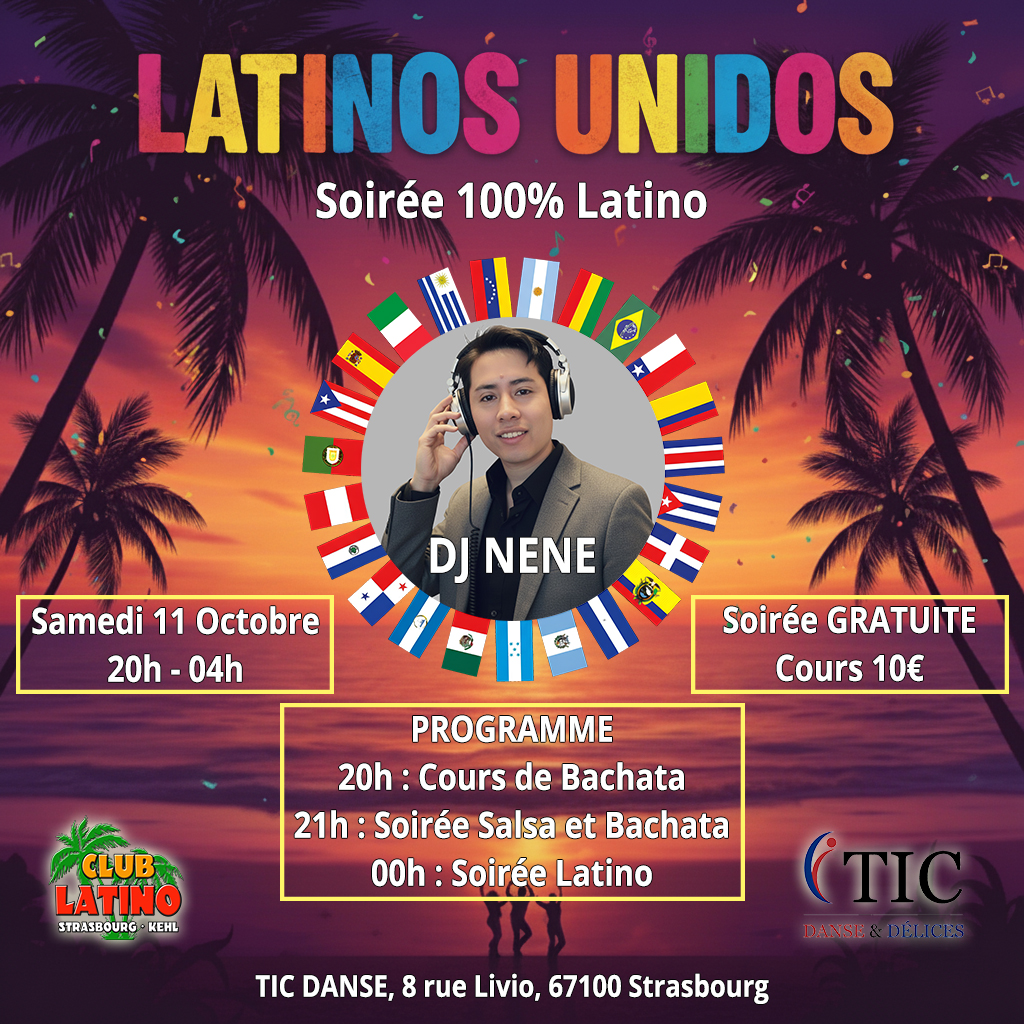 🎉 LATINOS UNIDOS 🎉 Soirée 100% Latino