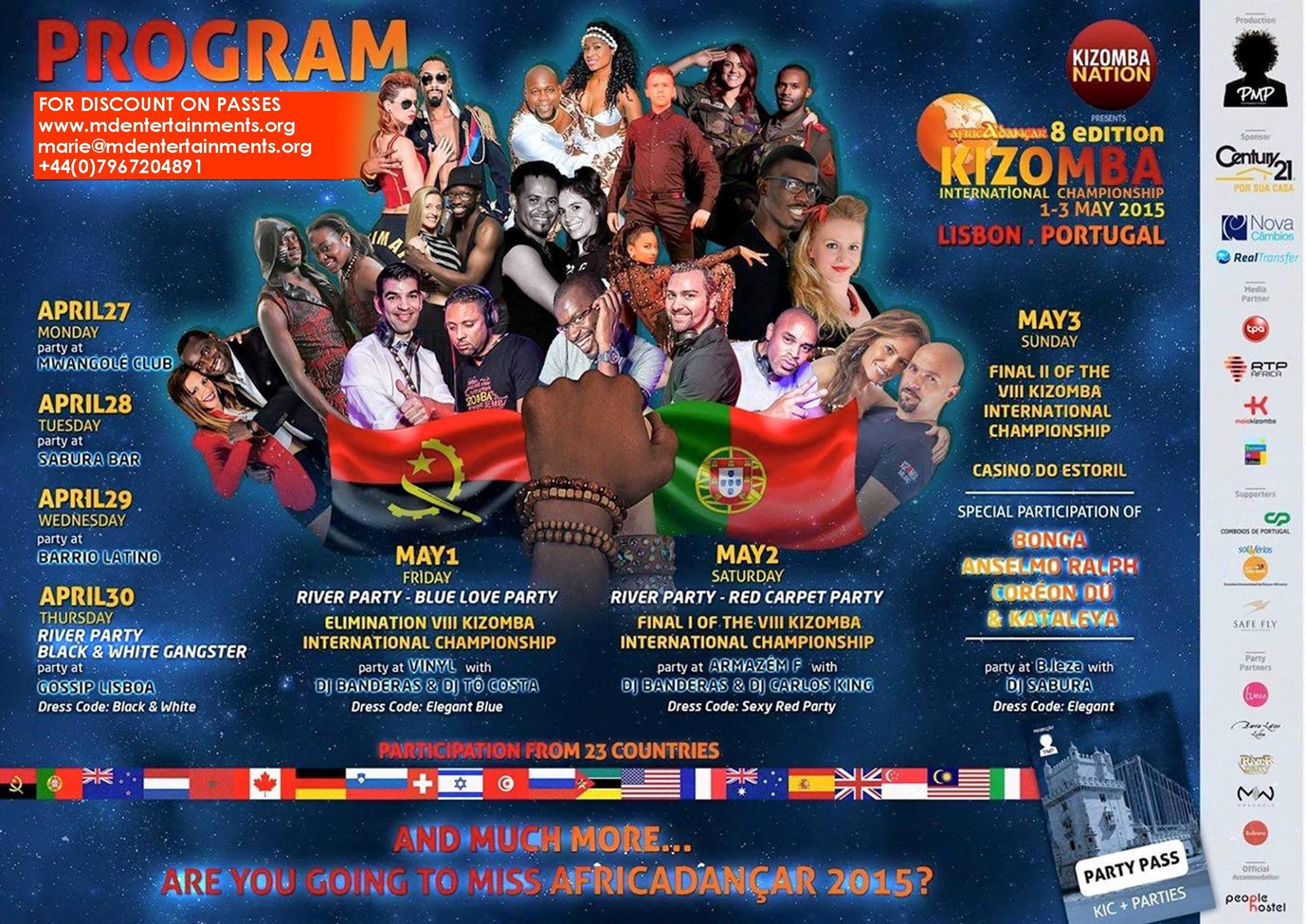 AFRICADANCAR 2015 - Discount on Passes - 1 to 4 May 2015, Lisbon, Portugal