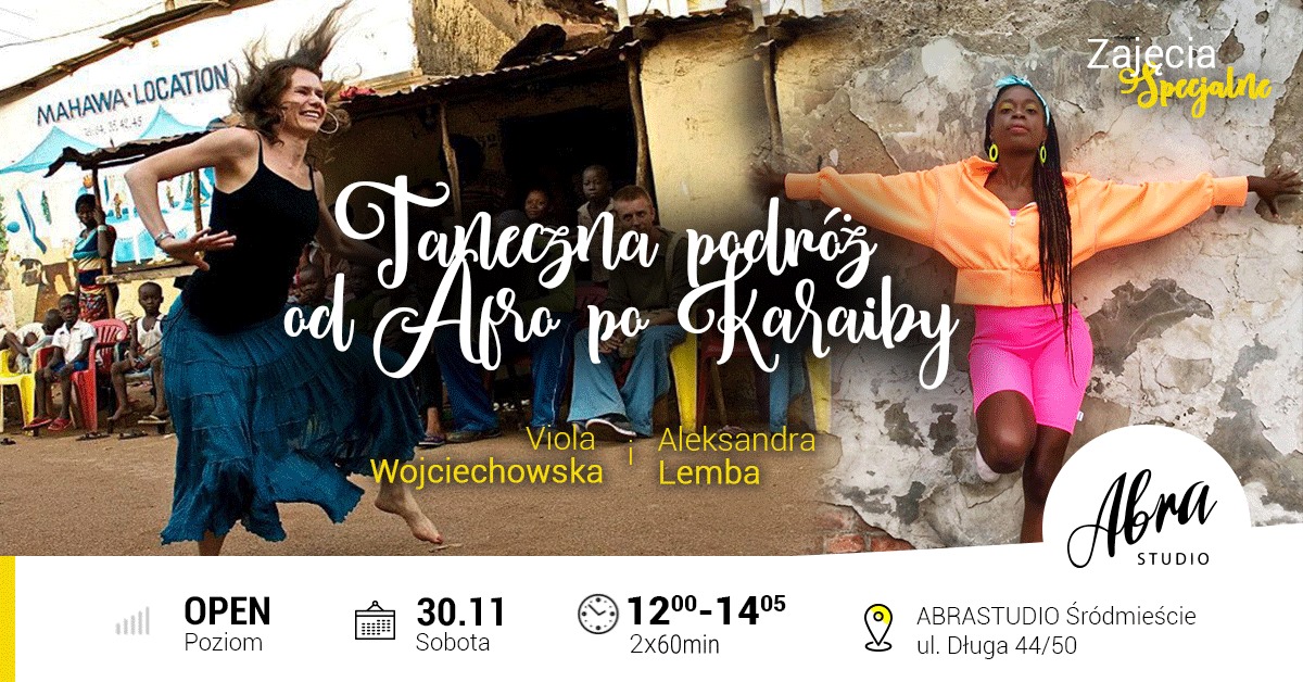 Taneczna podróż od Afro po Karaiby! 30 listopada 12:00-14:05