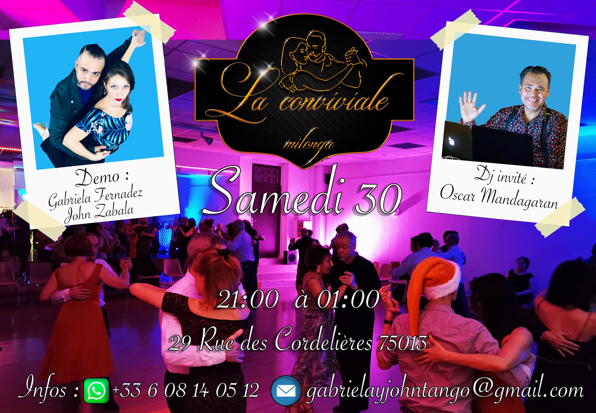 Milonga La conviviale (Demo + Dj invité)
