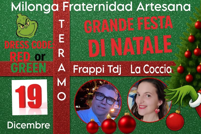 Grande Festa di Natale - Milonga Fraternidad Artesana - Dj Fabrizio Frappi