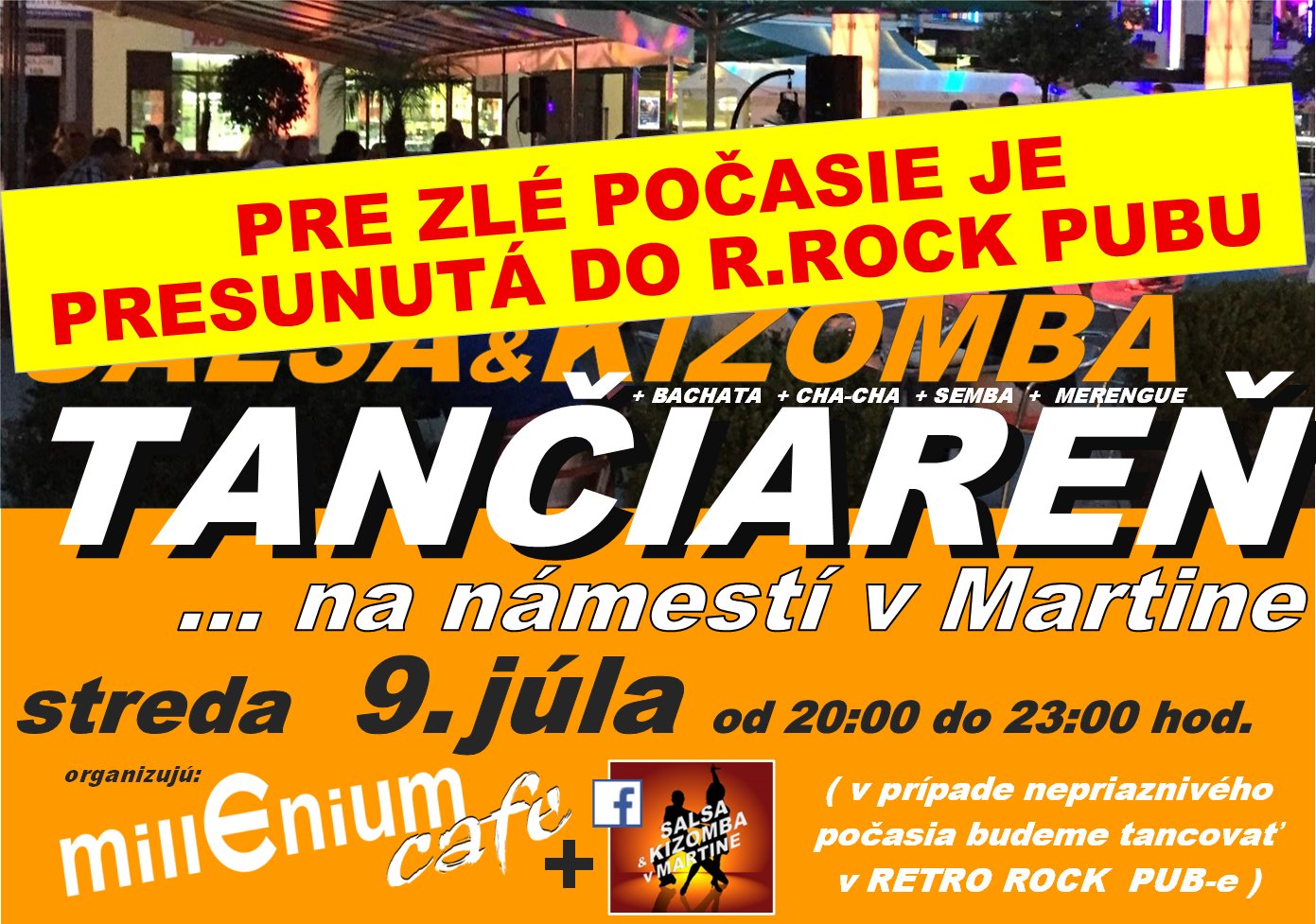 4. Salsa & Kizomba TANČIAREŇ presunutá do Retro Rock Pubu