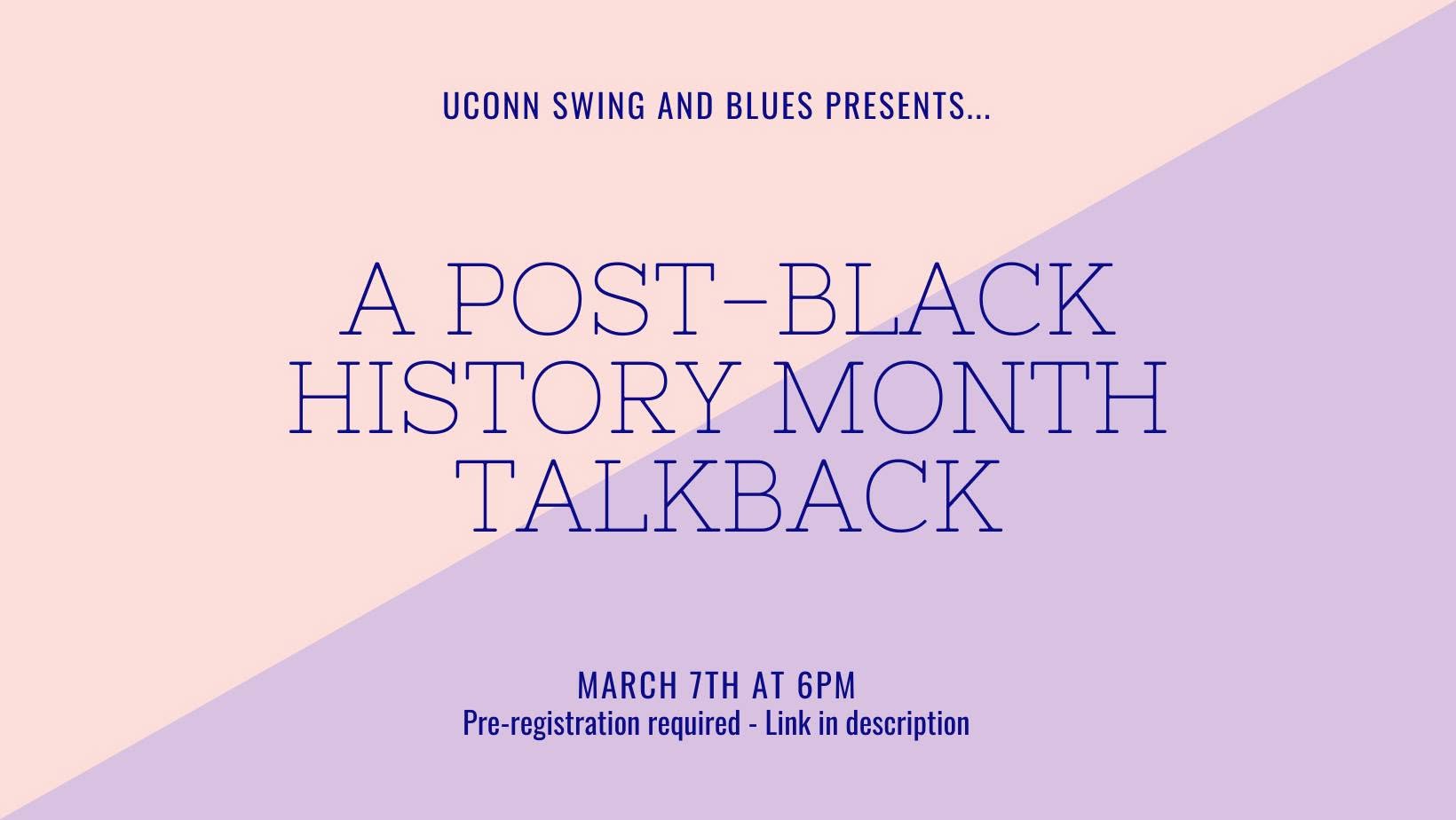 UConn Swing & Blues: Black History Month Talkback