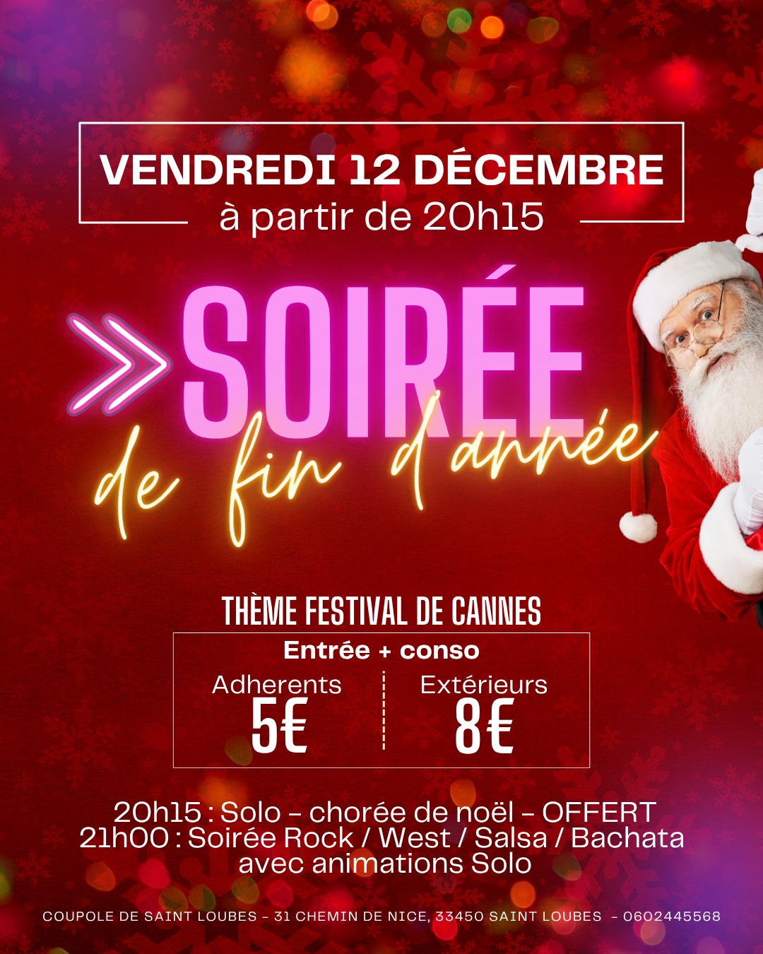 Soirée Rock Salsa Bachata West Coast Swing avec animations Solo !