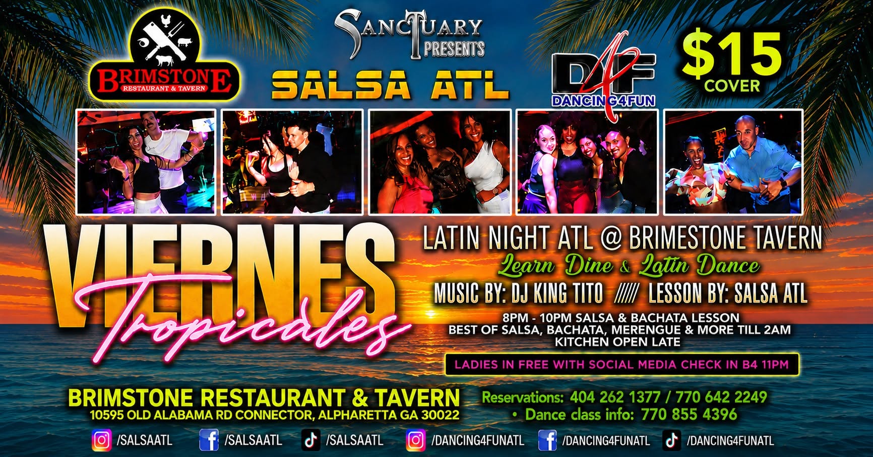 Viernes tropicales Latin Night Atlanta - Ladies in free w social media check in b4 11pm