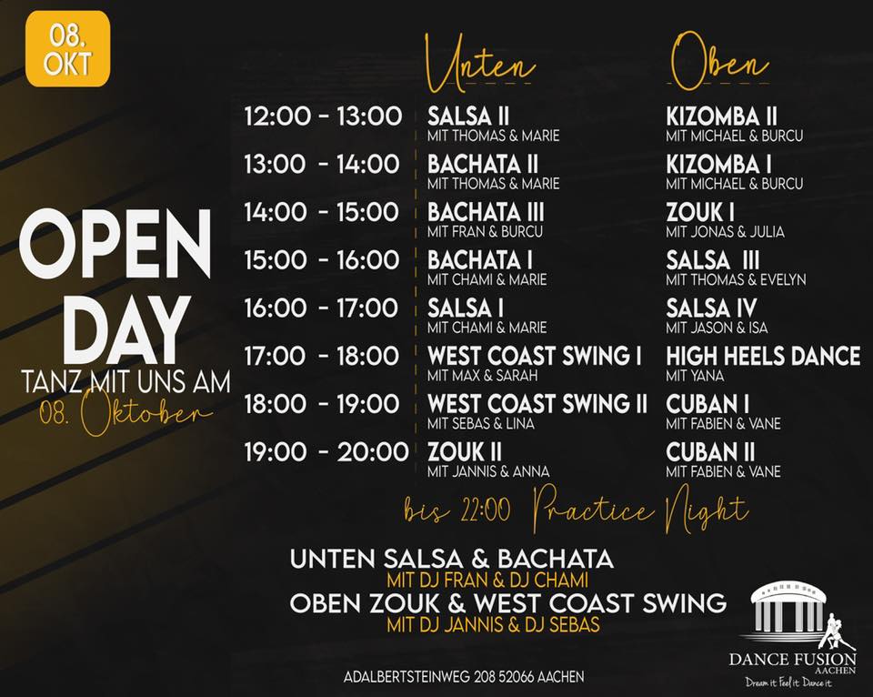 Tag der offenen Tür XXL Open Day XXL (ALLE Kurse GRATIS)
