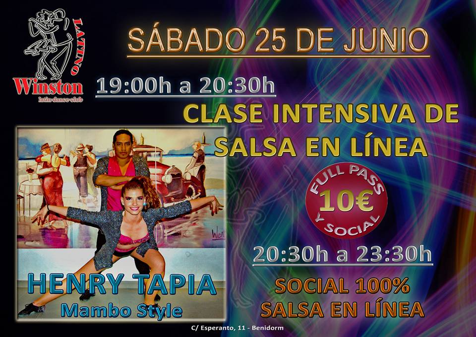 CLASE INTENSIVA DE SALSA EN LÍNEA