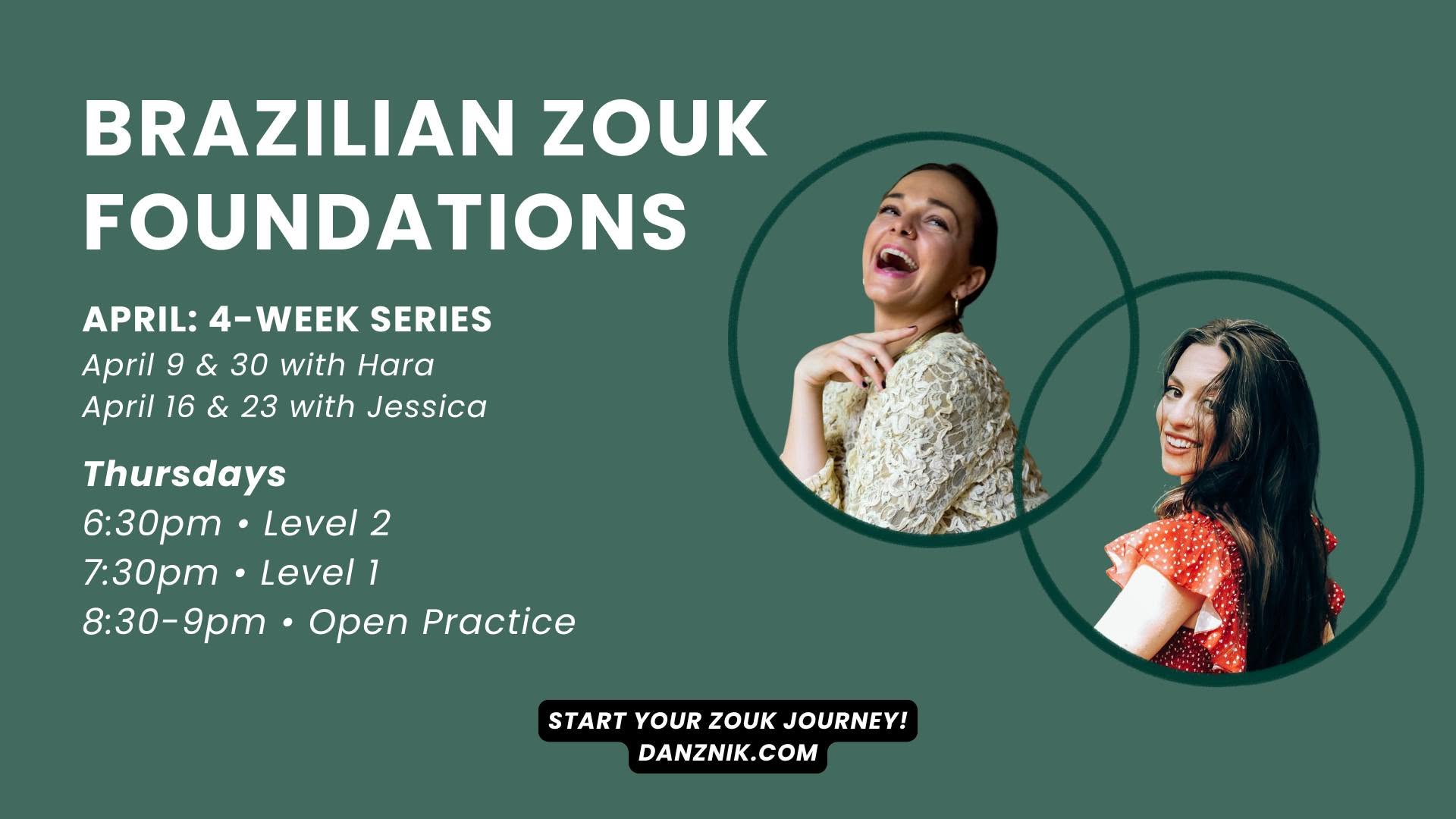 Brazilian Zouk Foundations with Hara Zi & Jessica Lamdon • Midtown NYC