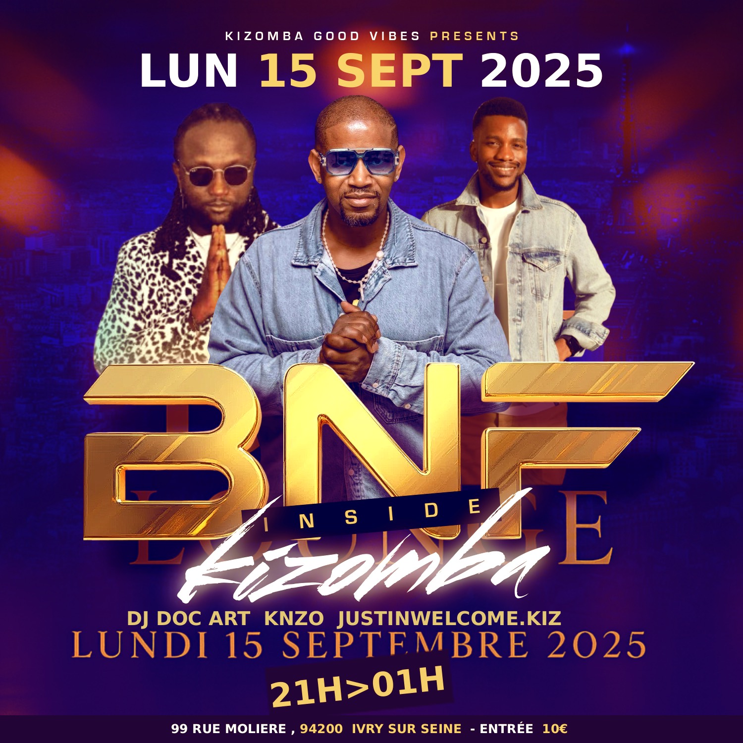 📅 LUNDI 15 SEPTEMBRE 2025 ✨ KIZOMBA GOOD VIBES LOUNGE ✨