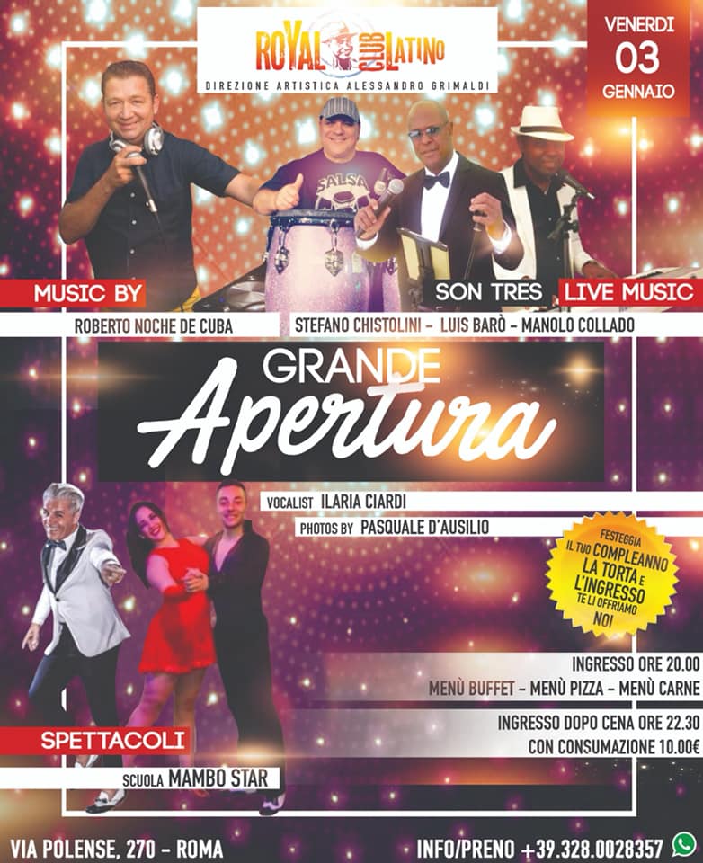 Apertura 3 Gennaio 2020