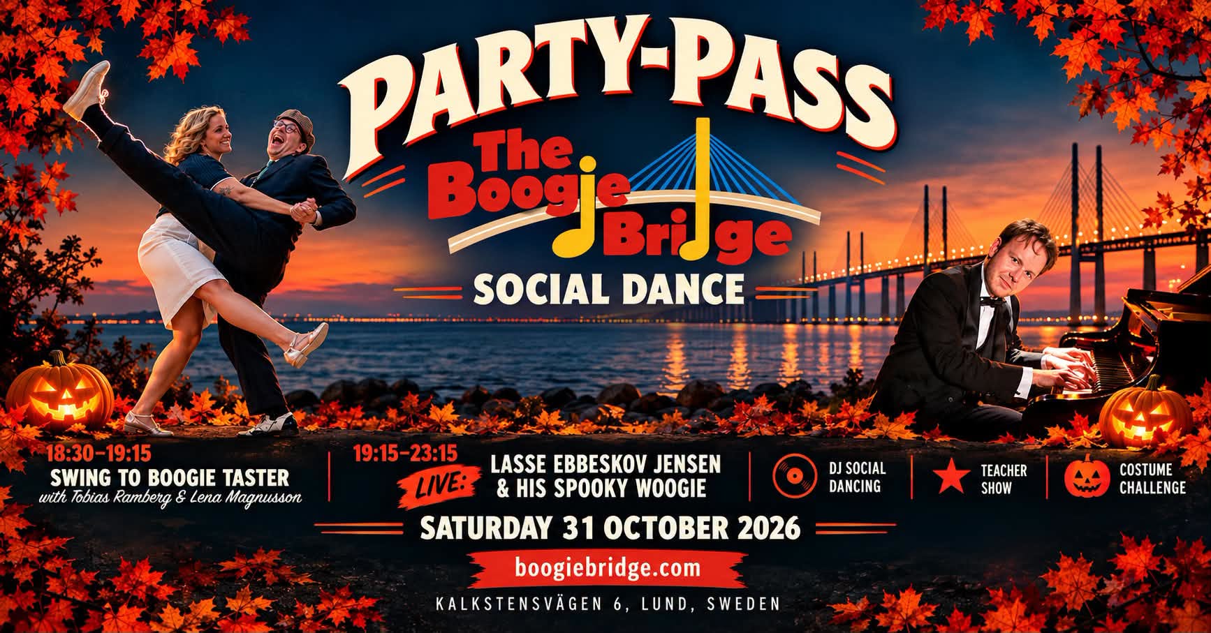 THE BOOGIE BRIDGE Halloween Swing Party & Live Music!