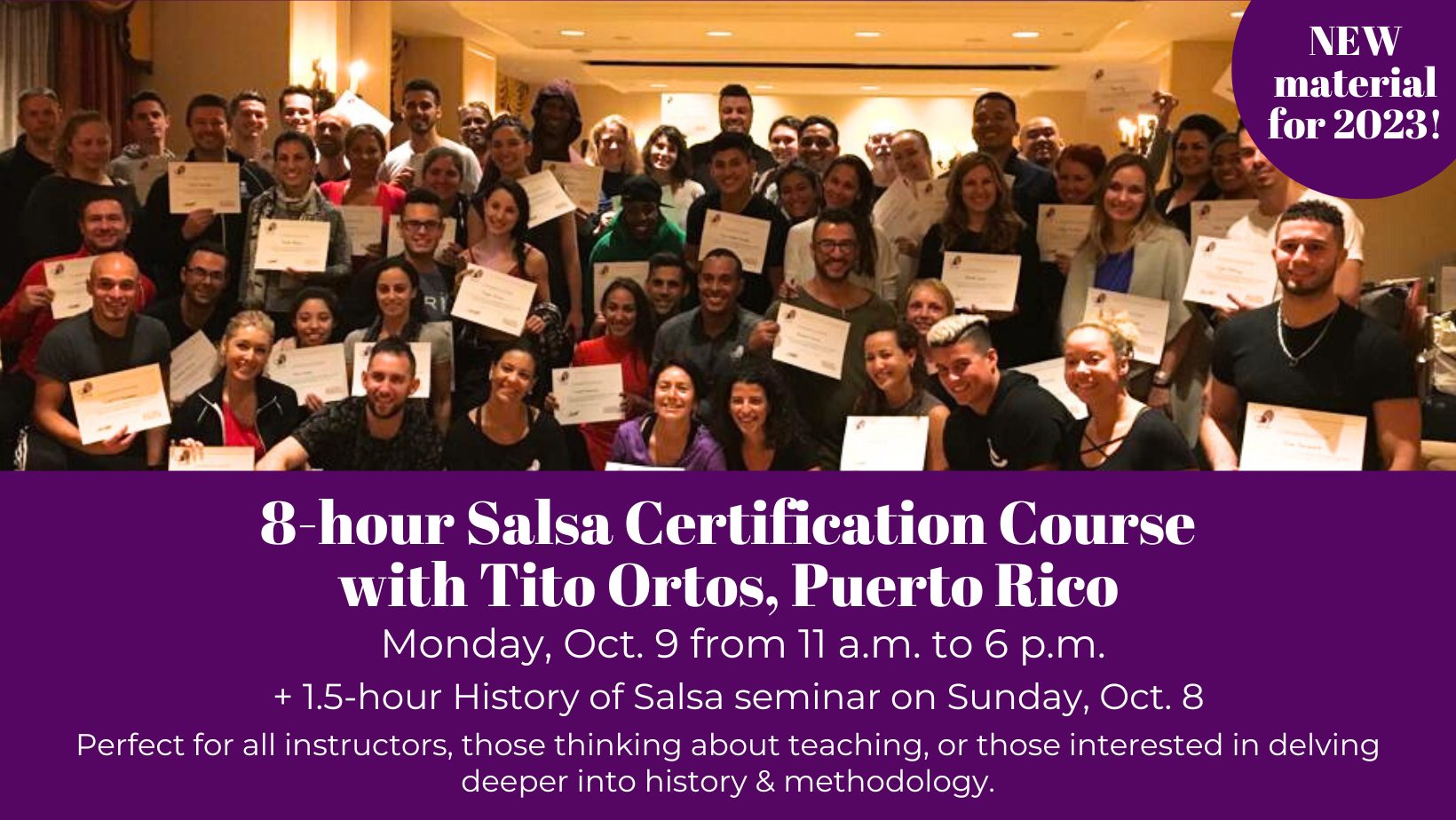 Salsa Certification Course with Tito Ortos