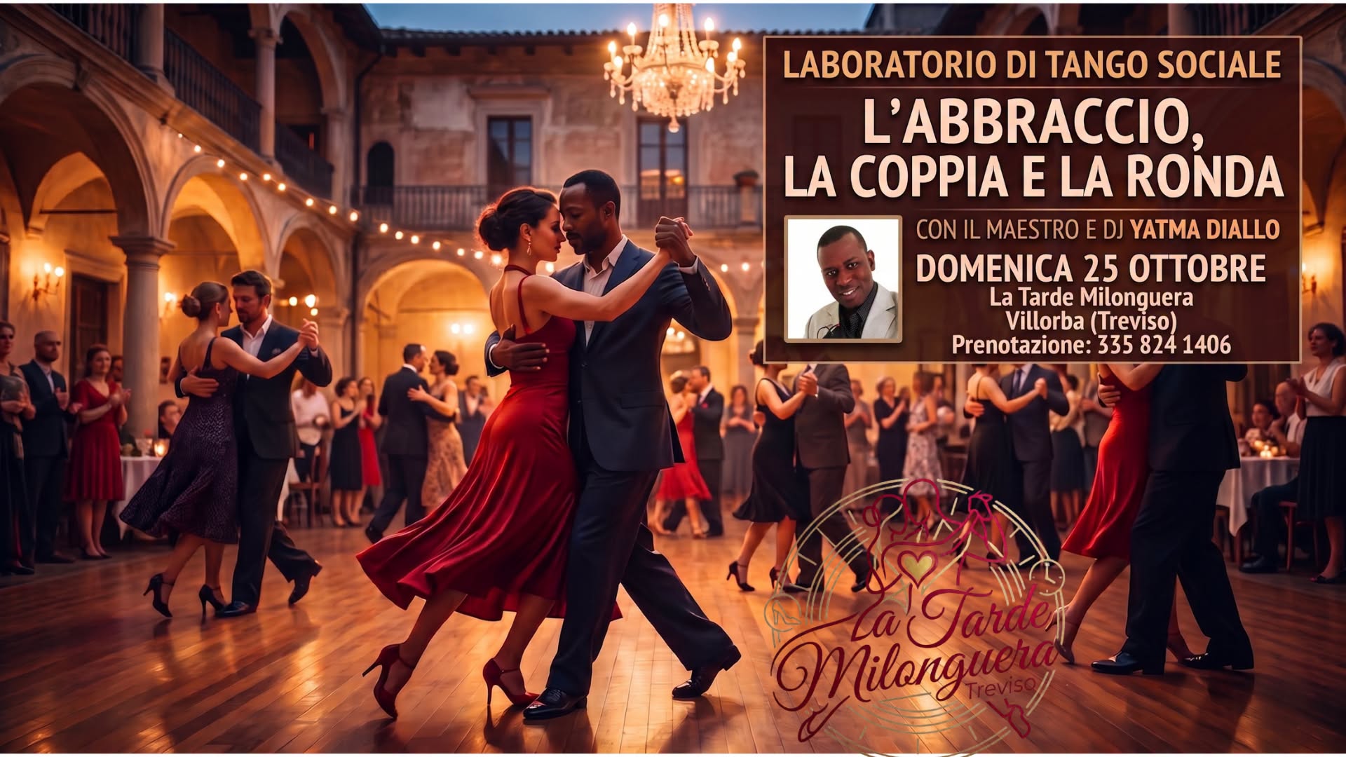 Masterclass di Tango Sociale con Yatma Diallo: L’Abbraccio, la Coppia e la Ronda.