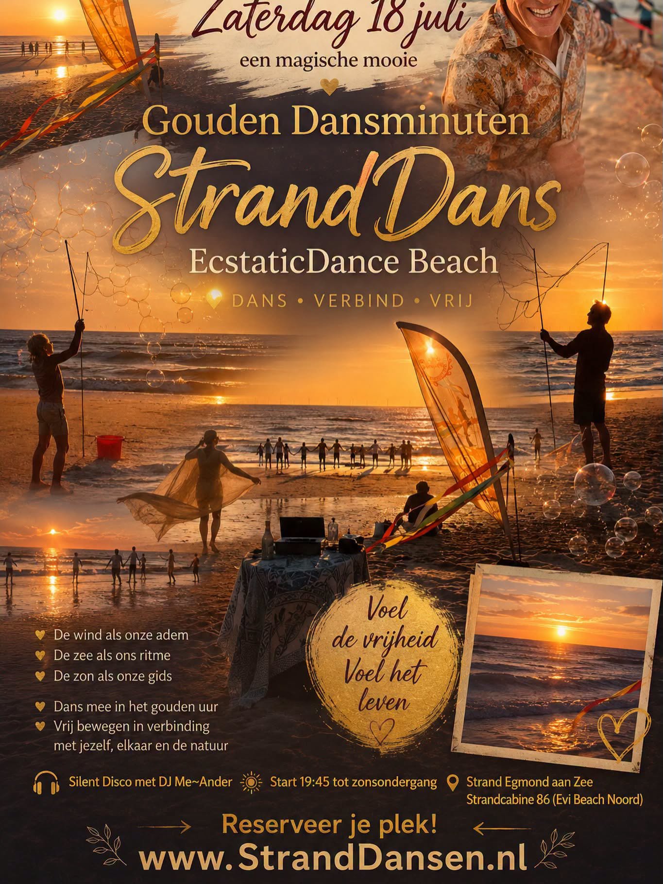 Zaterdag EcstaticDance Beach het Magische StrandDansen
