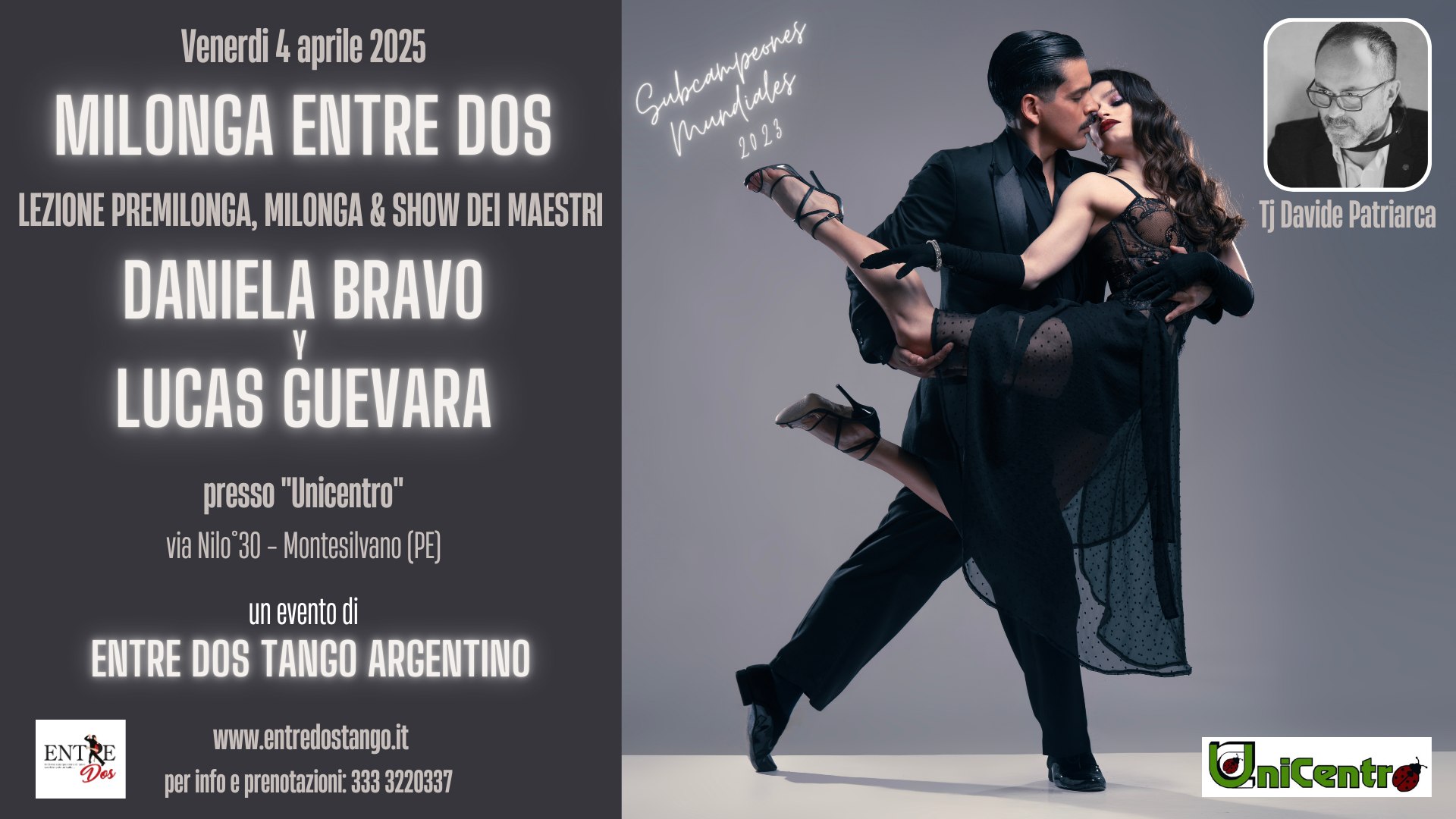 MILONGA ENTRE DOS ALL'UNICENTRO con DANIELA BRAVO y LUCAS GUEVARA