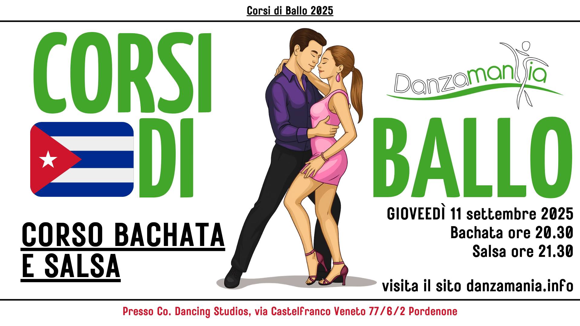 Corsi bachata e salsa Pordenone