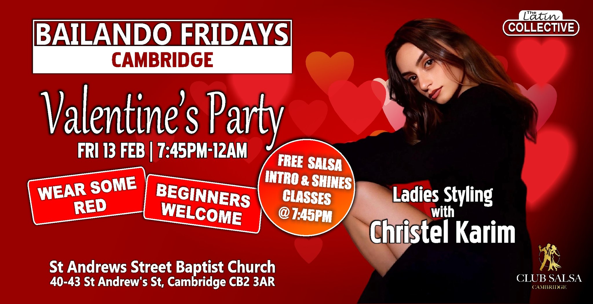 🤩BAILANDO Fridays Valentine's Party🤩 Salsa Bachata Kizomba