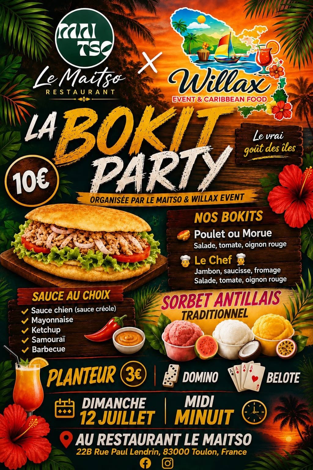 Bokit Party - Midi Minuit - Maitso restaurant