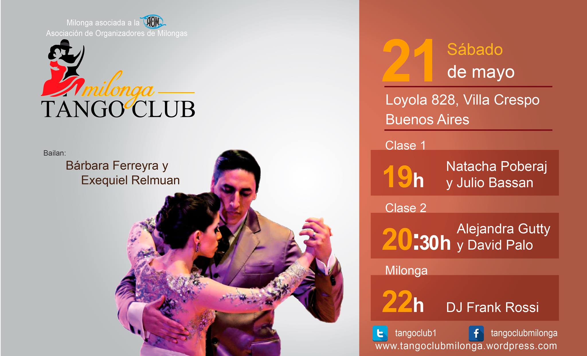 Tango Club: ¡bailan Bárbara Ferreyra y Exequiel Reulman! Nuevas clases + nuevos horarios