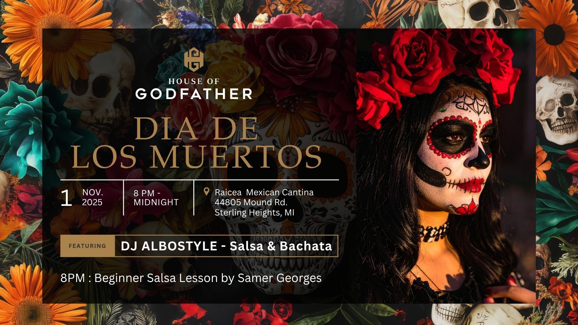 HGF Día de los Muertos Salsa & Bachata Party