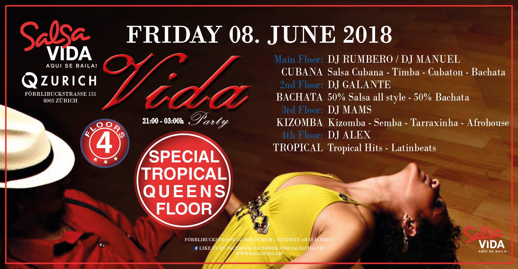 Salsavida VIDA on 4 Floors Cuba Puerto Bachata Kizomba Tropical
