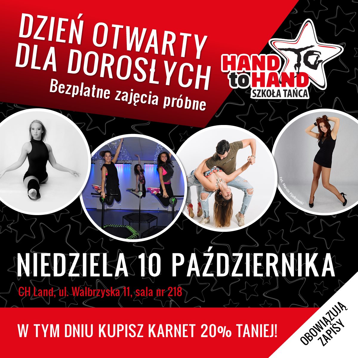 Dzień otwarty dla dorosłych w Szkole Tańca HAND to HAND Tańca