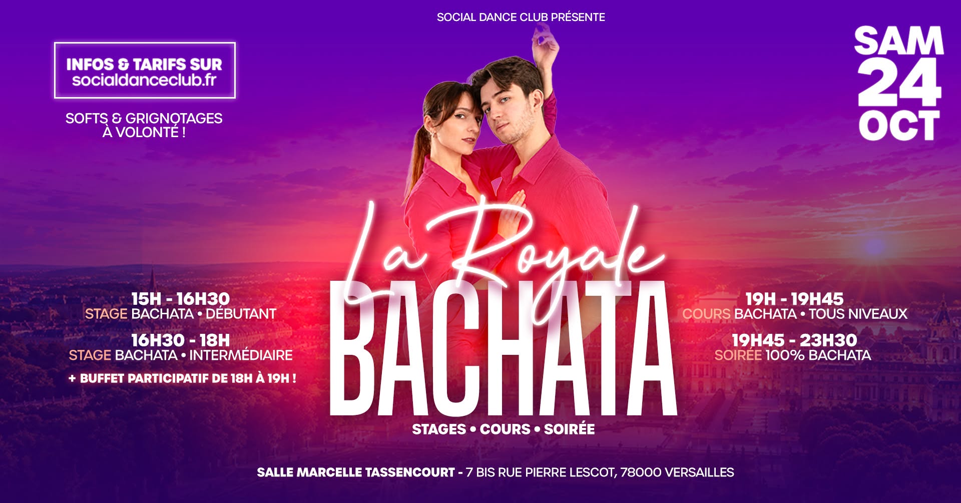 La Royale Bachata 👑 Stages, Cours & Soirée 100 % Bachata à Versailles
