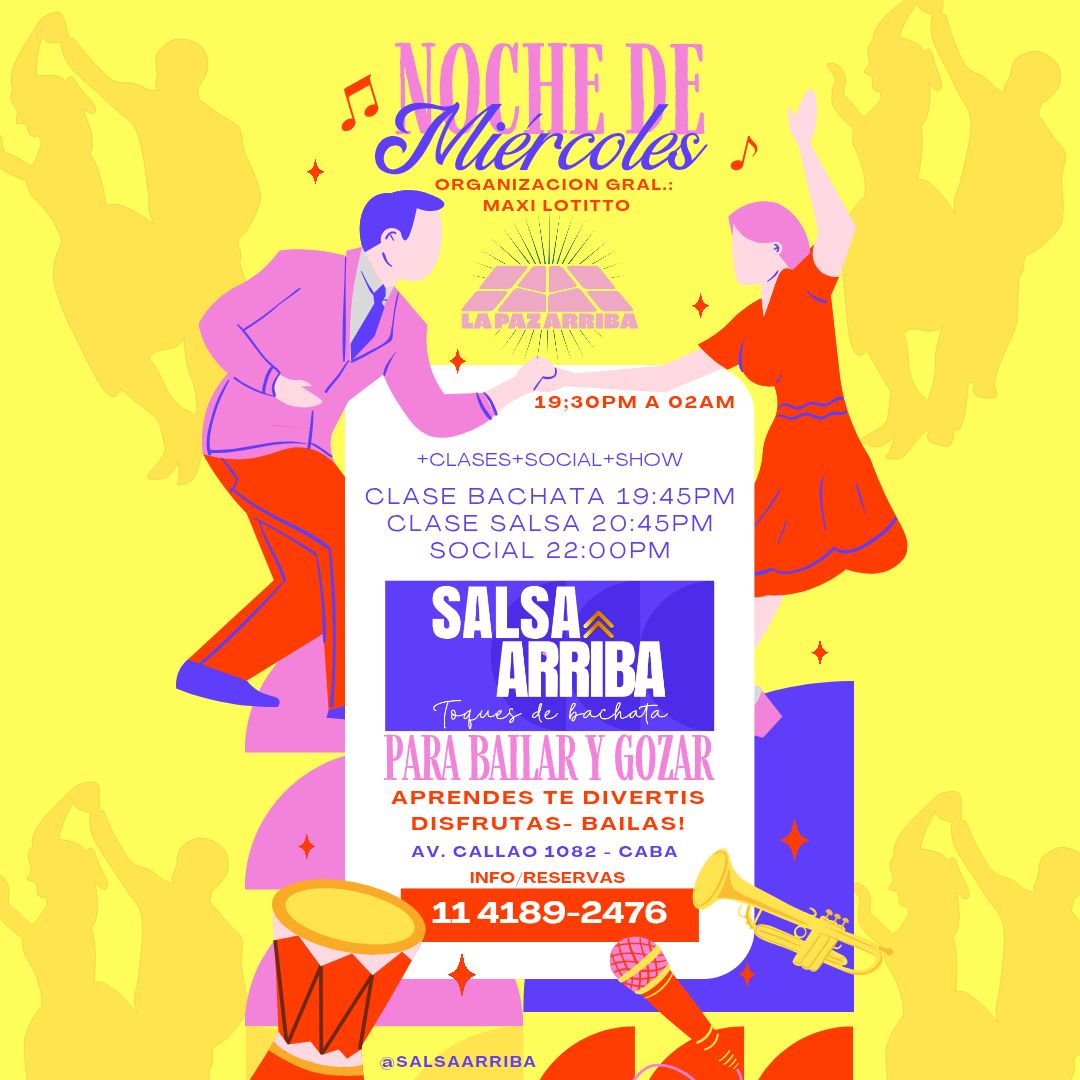 Miércoles SALSA ARRIBA Toques de Bachata
