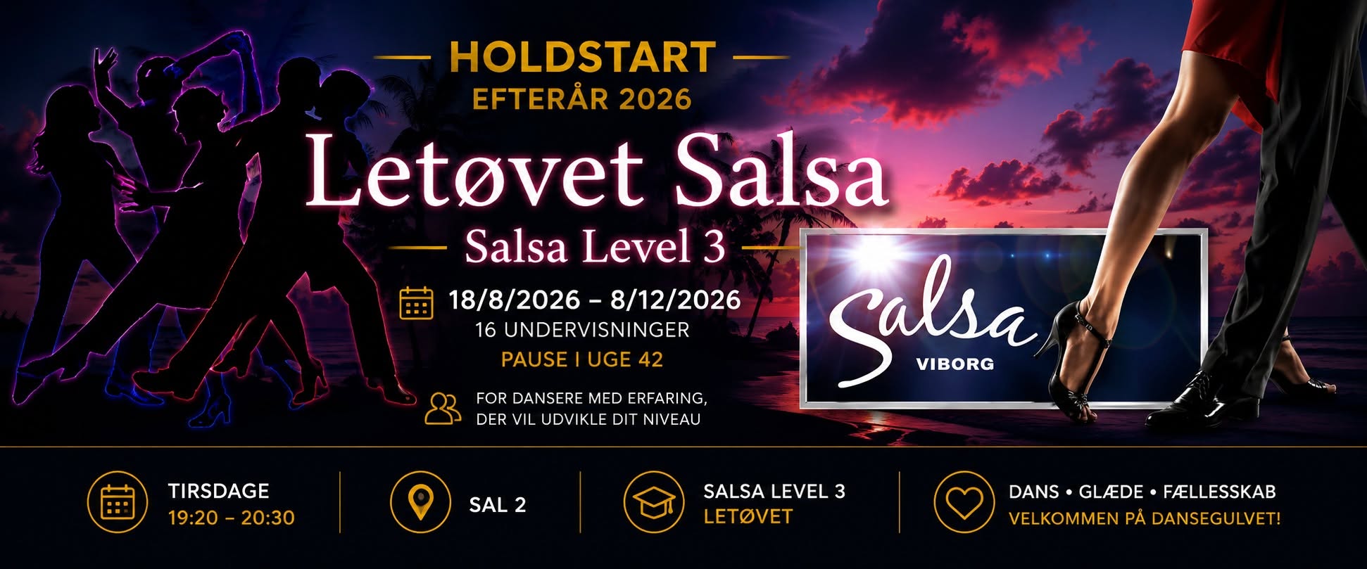 SALSA LETØVET HOLDSTART EFTERÅR 2026