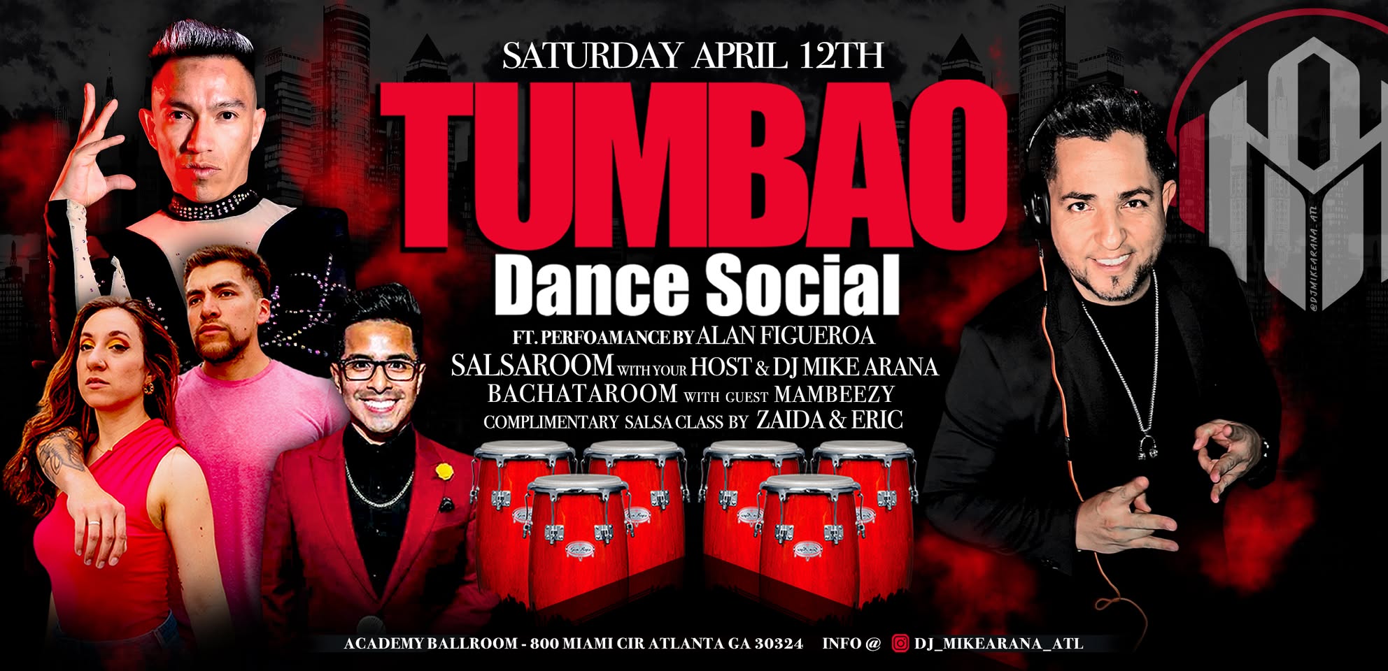 TUMBAO Dance Social Ft. Salsa & Bachata ROOMS. Performance by ALAN