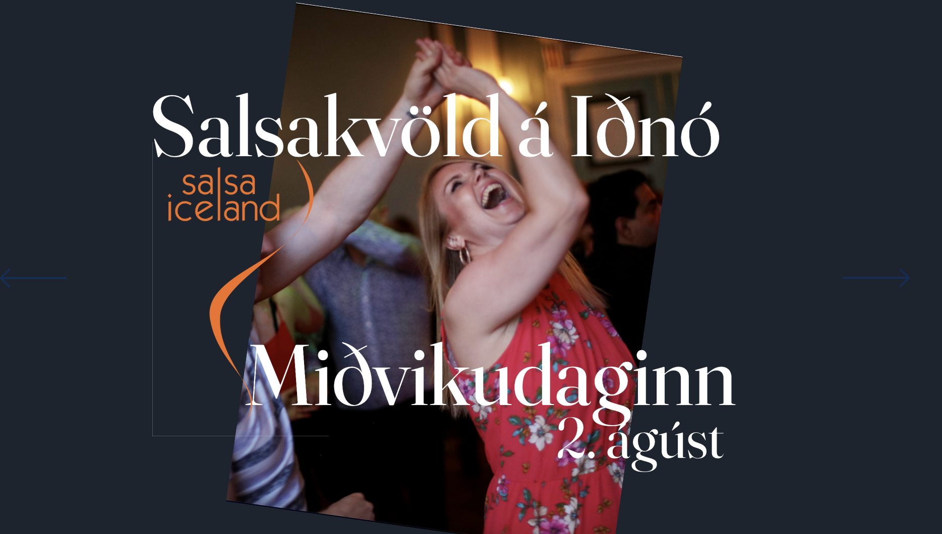 SalsaIceland salsakvöld með ókeypis prufutíma fyrir byrjendur kl. 19:00-20:00
