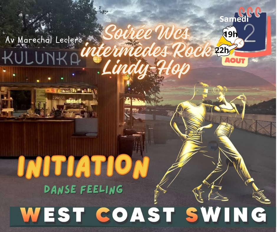Initiation et Soirée West Coast Swing avec intermèdes Rock et Lindy-Hop à La Guinguette Kulunka
