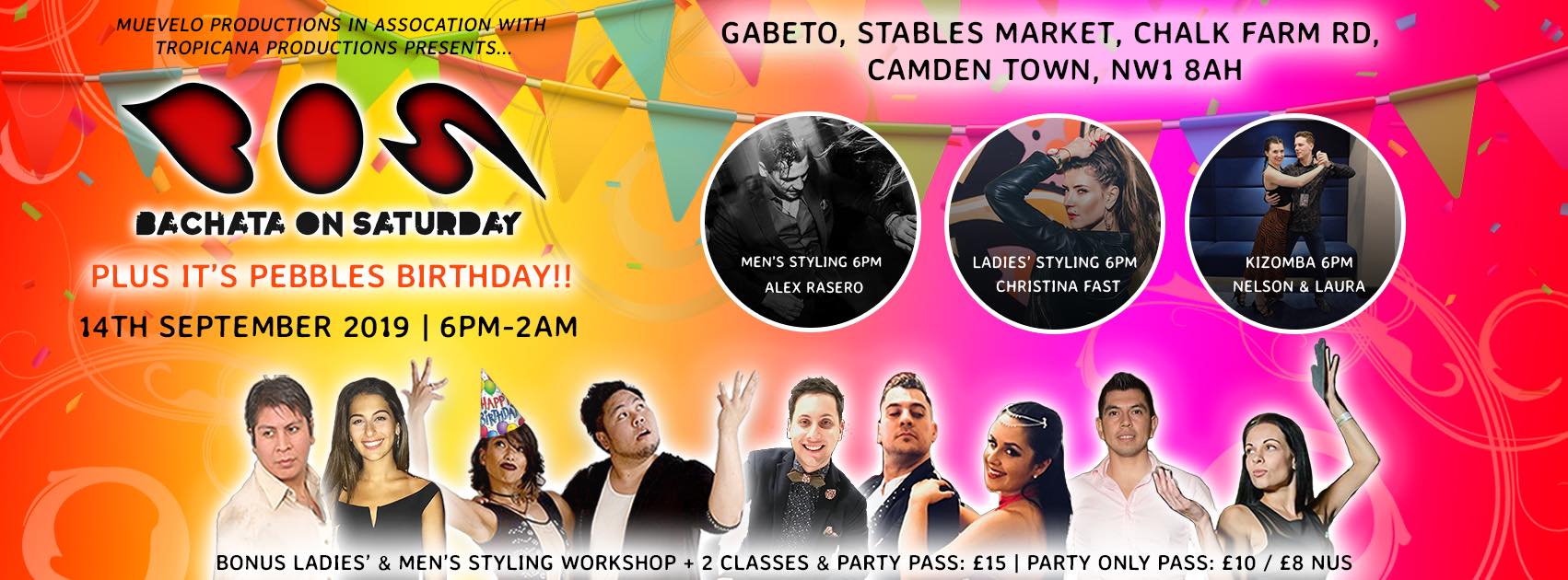 BOS - Bachata On Saturday: at Gabeto - Pebbles London Birthday