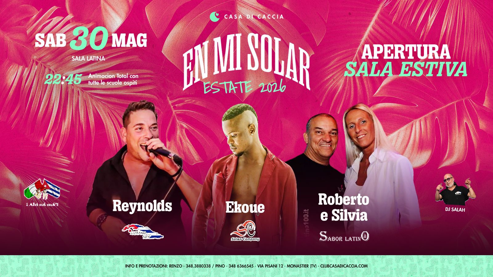 SABATO 30 MAGGIO_ APERTURA SALA ESTIVA LATINA