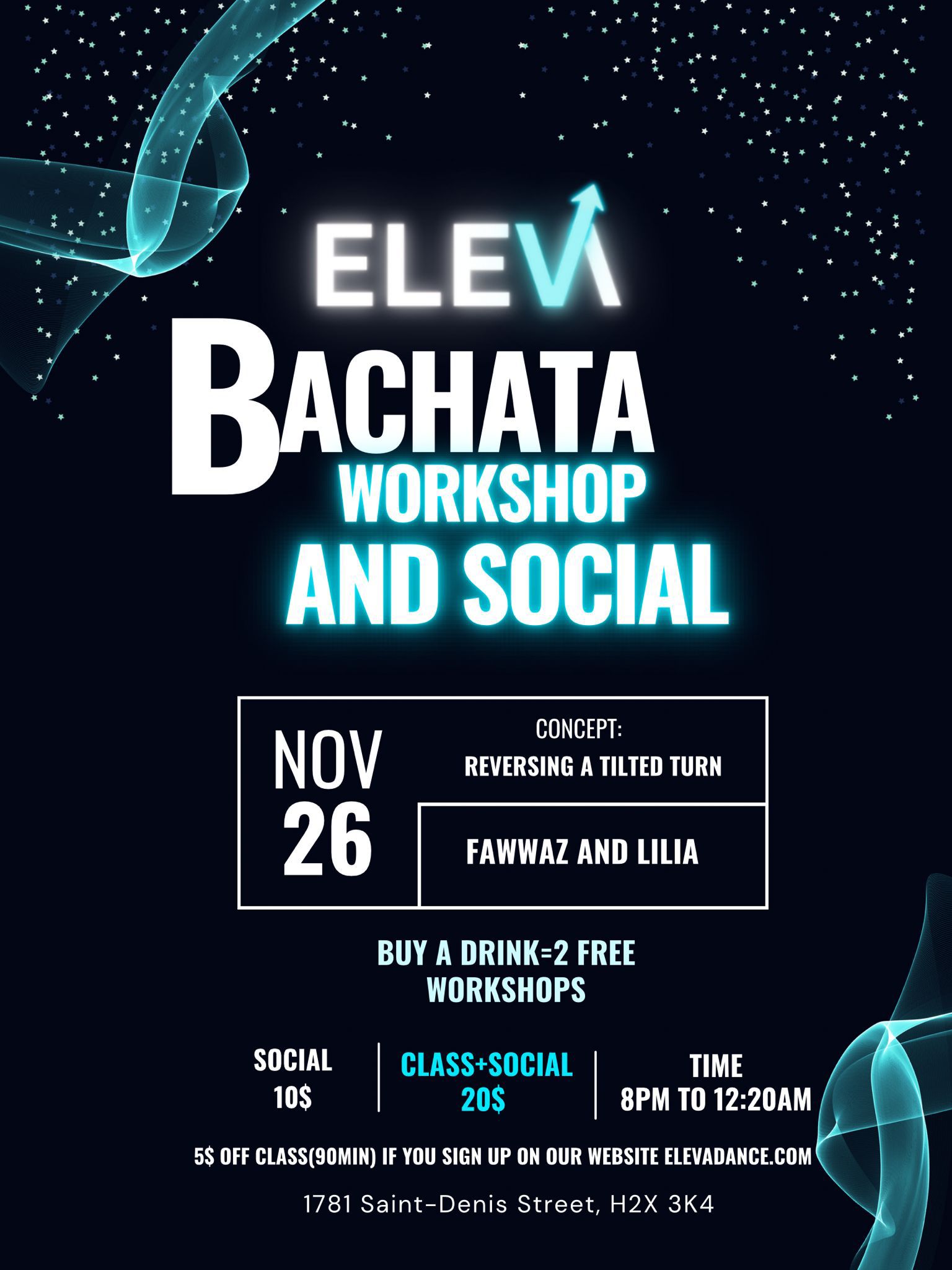 ELEVA x RITMO - Latin Dance Party (Workshop: Reversing A Tilted Turn)