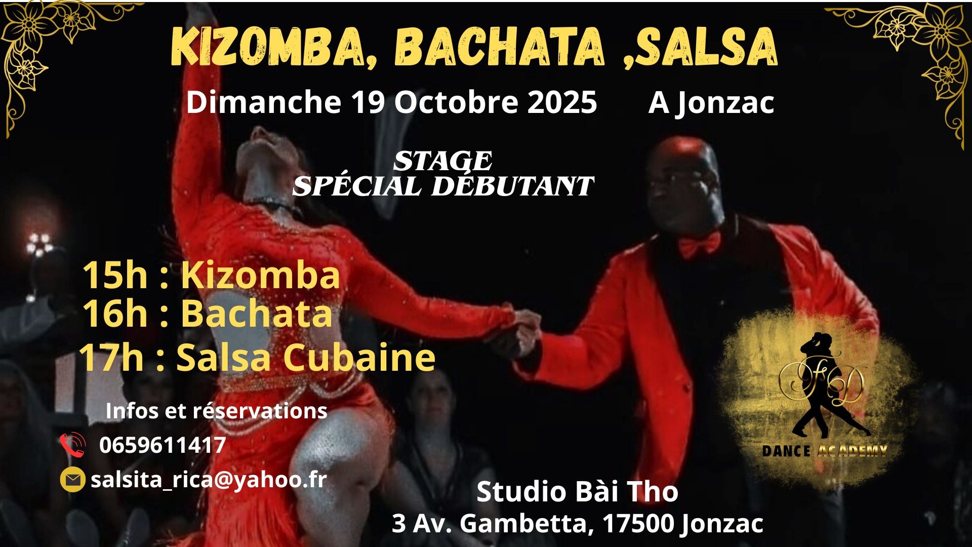 Stage de Salsa, Bachata, Kizomba à Jonzac